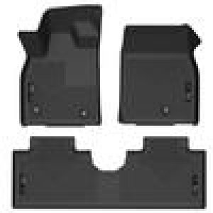 Ford Mustang Mach-E Floor Liners - Front + 2nd Seat - Husky Liners - Weatherbeater - Black - `21-`27